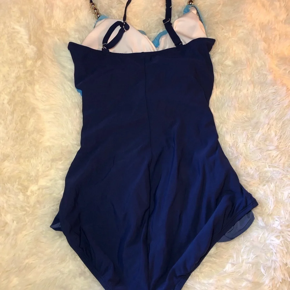 Chic Blue Ombre Swimsuit